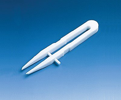 Cole-Parmer Square-Tip Autoclavable Heavy-Duty PTFE Forceps, 4 (in) L; 1/Pk