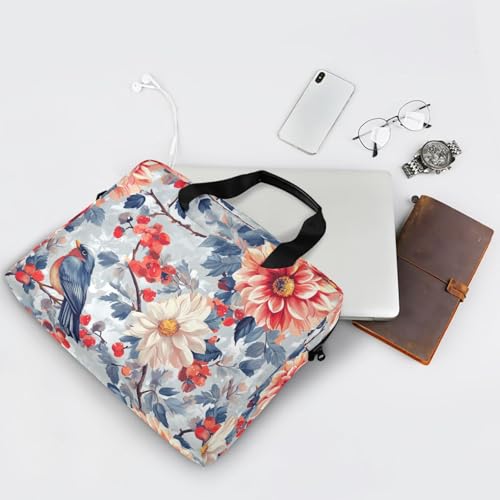 Maletín portátil para laptop 15.6 pulgadas con diseño de flores miniatura 7