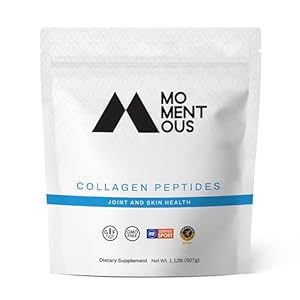 Momentous Grass Fed Collagen Peptides Powder – Collagen Protein Powder for Hair, Skin, Nails & Joint Health Support – Collagen Powder with Fortigel & Vitamin-C – Collagen for Women & Men, 30 Servings