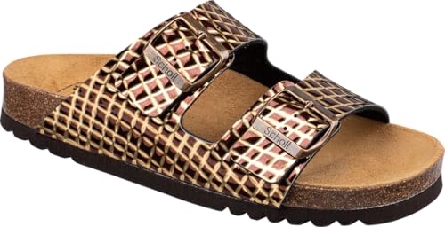 Scholl Josephine Damen-Sandale, Dark Brown Gold, 37 EU
