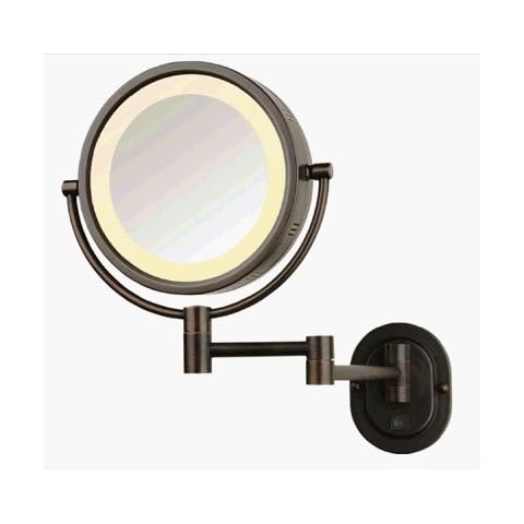 SeeAll 8" Oil Rubbed Bronze Finish Dual Sided Surround Light Wall Mount Makeup Mirror (Hardwired Model) Cover