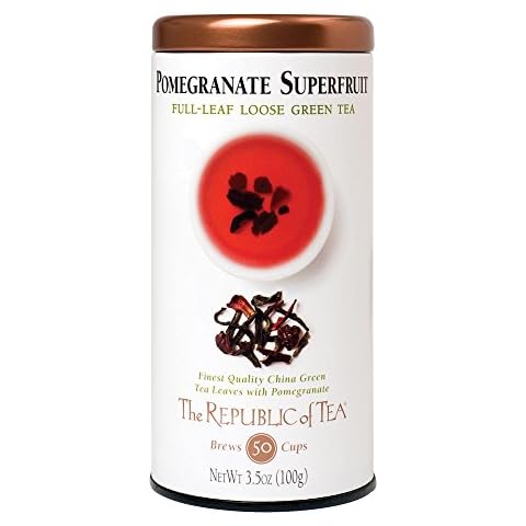 The Republic of Tea Pomegranate Superfruit Full-Leaf Loose Green Tea Cover