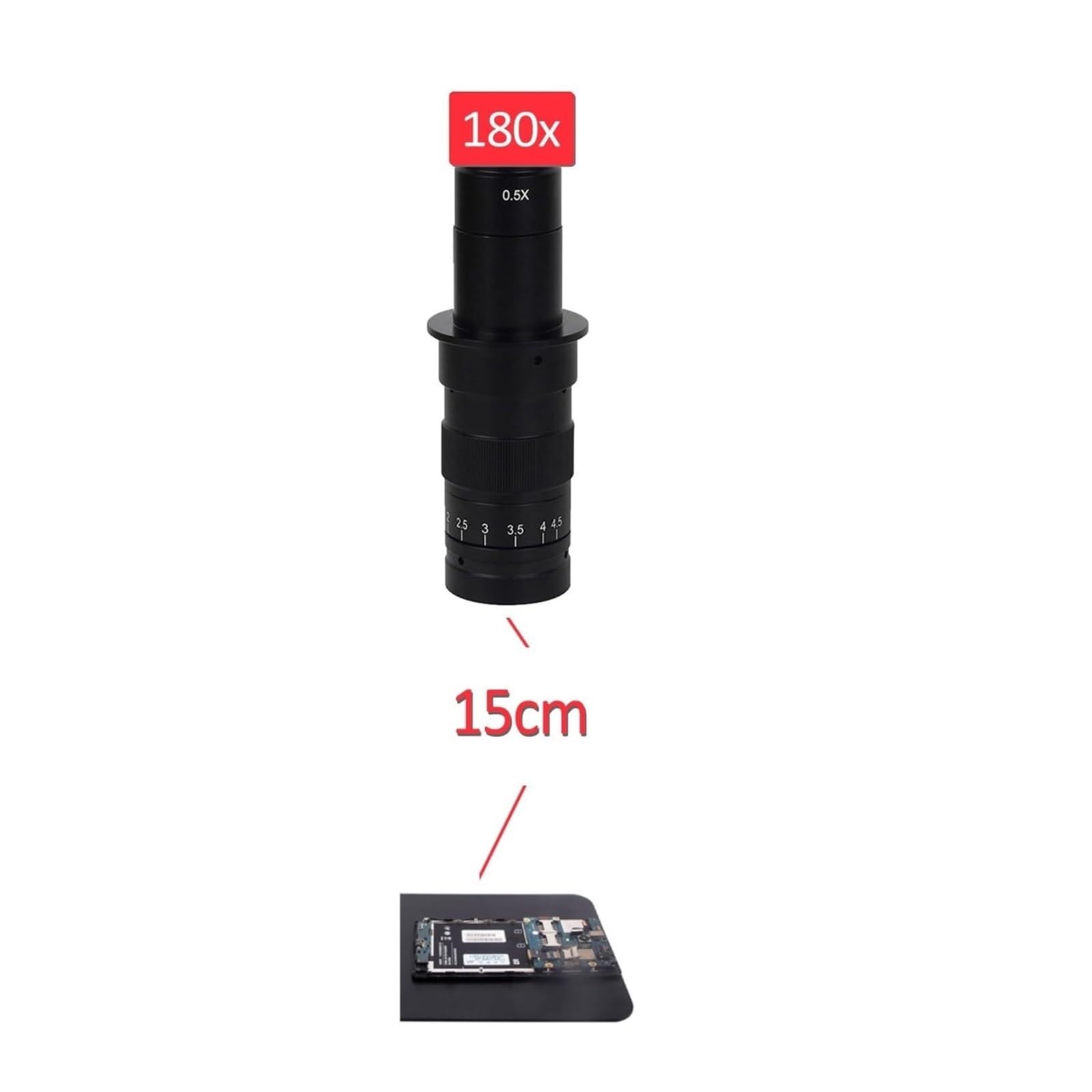 Mikroskop cyfrowy, Mikroskopowa Kamera Wideo USB Z Regulowanym Zoomem 180X I Mocowaniem Typu C
