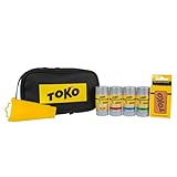 TOKO Grip Wax Kit for Cross Country Skis - Multi-Temp Nordic Gripwax (4 ct), Multipurpose Scraper & Plasto Cork