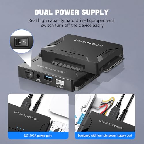 Adaptador Universal USB 3.0 a SATA/IDE para Disco Duro miniatura 5
