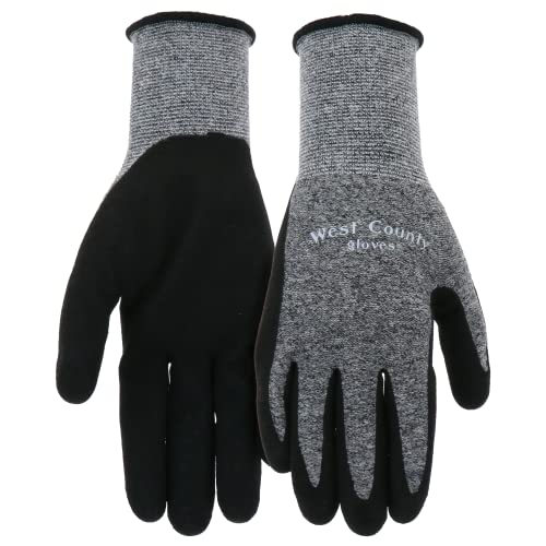 West County Gardener Unisex Tactile Glove, Eco Friendly Seamless Knit Shell With Sandy Nitrile Palm, Touchscreen Capable, Water Resistant, Superior Grip, X-Small, Gray (Wg32001C-Xs) #TOP5