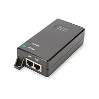 DIGITUS Injector PoE+ – IEEE802.3at – Gigabit Ethernet – 30 Watt – max. 55 Volt – Alimentazione Pin 4,5(+) & 7,8(-)