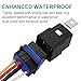 Weasch 5 pin 80AMP 12VDC Waterproof Relay Kit, SPDT Automotive Relays, 12 AWG Tinned Copper Wires for Automotive Truck Van Motorcycle Boat (1)
