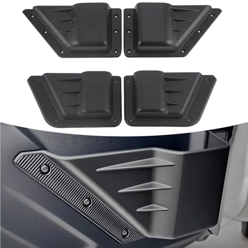 ETL INDUSTRIES 4PCS Front/Rear Door Storage Pockets Cup Holder for Ford Bronco Accessories 2021 2022 2023 2024 4 Door, Door Side Insert Organizer Tray Box Interior Storage Expansion