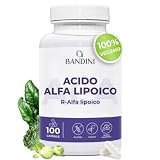 Bandini® Acido Alfa Lipoico ALA a Rilascio Ritardato | 100 Capsule | Adatte ad un'alimentazione Vegana | Assorbimento massimo | Antiossidante naturale | Protegge dallo Stress Ossidativo | 100% Vegan