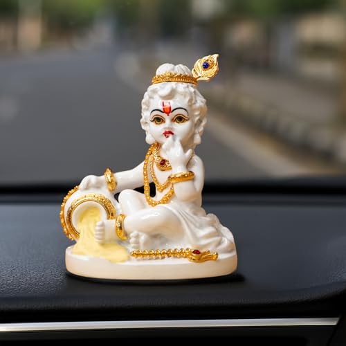 Image of Ekhasa Bal Gopal Murti (8.5 cm) | Laddu Gopal Murti for Pooja Room | Resin Baby Krishna Idol for Home | Bal Krishna Idol | Sri Krishna Idols Gift | Makan Chor Idol