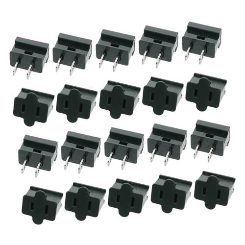 Adaptador enchufe macho hembra Artibetter con conectores cuadrados de plástico y hierro x20