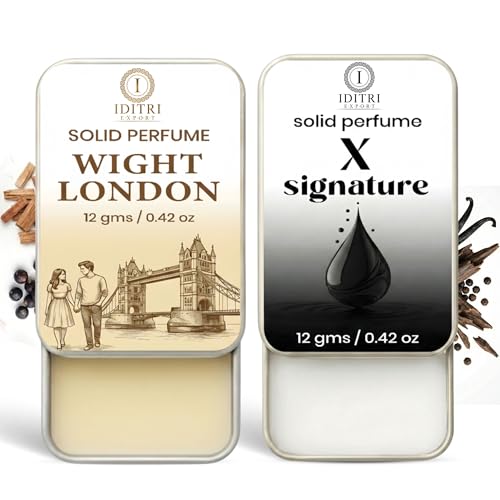Image of Solid Perfume |wight london&x signature Alcohol Free Wax Perfume Balm, Long Lasting | Pocket Tin 12g, Pack Of 2| Non Greasy Smooth Glide, Travel Friendly Unisex Gifts He Or Her