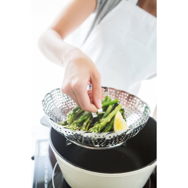 Steamer Stainless Steel Retractable Foldable Multipurpose, Pack of 1 3