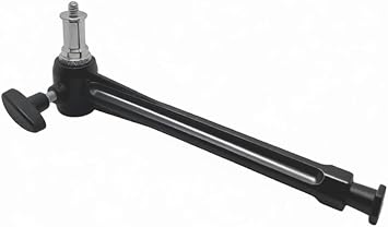 Super Clamp Extension Arm with Spigot 5/8" Receiver 1/4" Male and 3/8" Male Threads for Photography Accessory Light Stand Connector