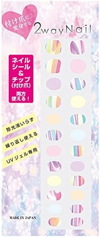 Amazon 2way Nail 簡単に剥がせるジェルネイル シール チップ デザイン ピンクマーブル サンライフ シール ステッカー 通販