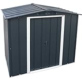 Duramax ECO 6 x 4 (2.47 m2) Metal Garden Storage Shed, Hot-Dipped Galvanized Metal Shed, Tool Storage Shed, Strong Reinforced Roof Structure, Maintenance-Free Metal Shed, Anthracite - Image 5