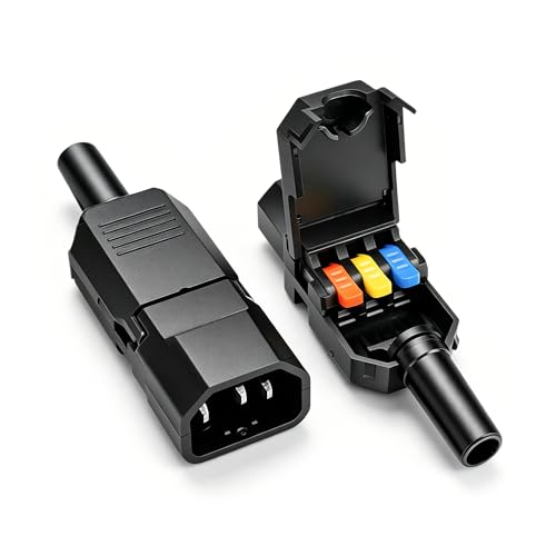 Fiche C14 3 broches male resout les faux contacts de cable de bouilloire et ordinateur