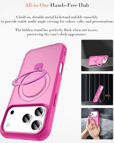 Coque iPhone 17 Pro fuchsia antichoc militaire pour éviter les bris d'écran