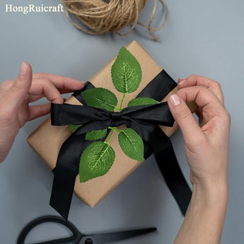 Image of Artificial Foliage 40PCS, Decorative Greenery Foliage, Set of Stems Bulk Silk Greenery Fake Rose Flower Leaves for DIY Wedding Bouquets Bridal Shower Centerpieces Home Decorations