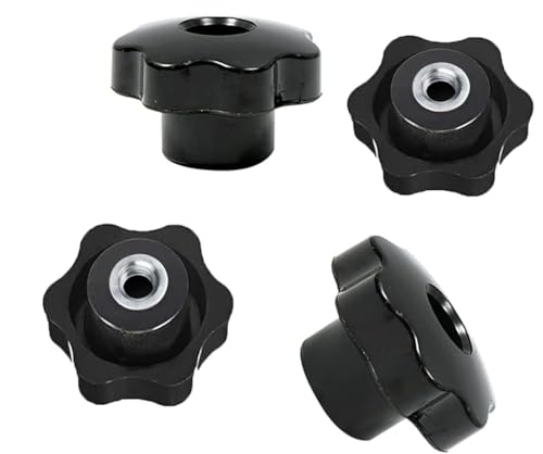 Yitobici Sternmutter, M10 Klemmmutter, 10 Stück, Schwarz, Kunststoff mit Eisen, 50 mm, Innengewinde M10, Klasse 6g, für Möbel und Industrie