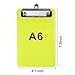 Mity rain Plastic Colorful Mini Clipboard, Pretty Cute Clipboard Memo Size Pocket Clip Boards 4.7x7.3 Inch A6 Clipboards for classrooms, Offices, Restaurants, Doctor Offices - Set of 5