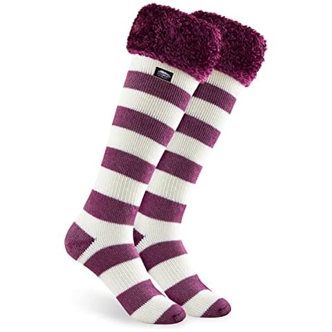 CityComfort Slipper Socks for Women Non Slip Long Fluffy Socks Cover