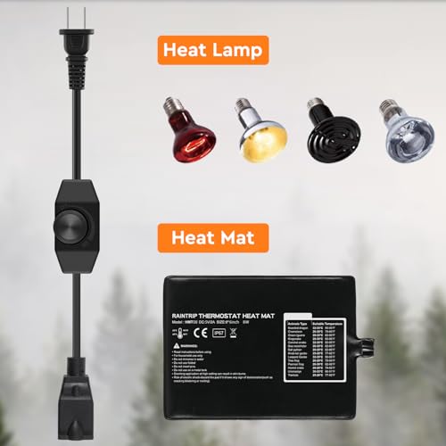 Reptitrip DM01 2Pcs Reptile Dimming Thermostat Heat Lamp Temperature Controller thumb #2