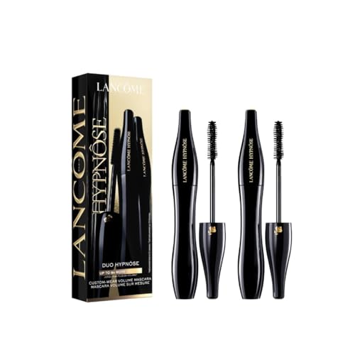 Lancôme Hypnôse Mascara Duo Gift Set, Two Full Size Volumising and Lengthening Mascaras, Buildable Formula for Separated and Clump Free Lashes, Infused with Jojoba Oil, 01 Noir Hypnotic, 2x6.2ml
