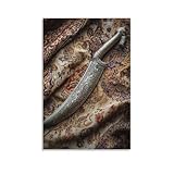 WJWART Póster de lienzo intrincado sij kirpan para decoración de dormitorio, oficina, habitación, regalo, 30 x 45 cm