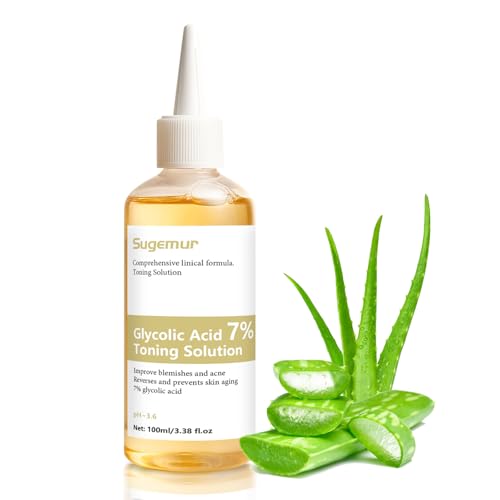 Eveellyn Ácido Glicólico 7% Tónico Facial Exfoliante, Glycolic Acid, Apto para Todo Tipo de Piel, Cuidado Facial Diario, Reduce Imperfecciones, Piel Radiante (100ml) (100 ml)