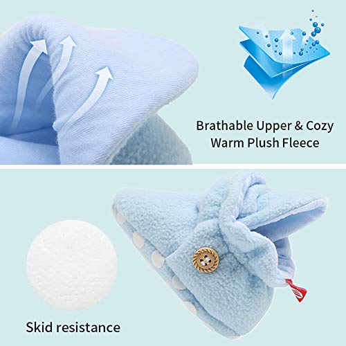 image for Lancholy Newborn Baby Soft Fleece Booties Infant Boy Girl Cozy Socks w