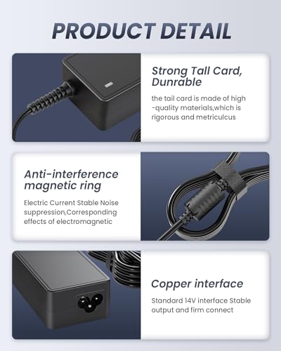 DITYOU 14V 3A Power Adapter UK Plug with 5.5x2.5mm Tip – Compatible with Samsung SyncMaster S27D360H/S27D390H/S24D300HL, C-Series C24F390FHR/C27R500FHR, F-Series S22F350FHR