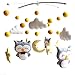 SWECOMZE Mobile pour bébé avec hibou en feutre - Mobile - Cloche de lit - Jouet suspendu - Ornement - Cadeau pour bébé fille ou garçon (jaune)
