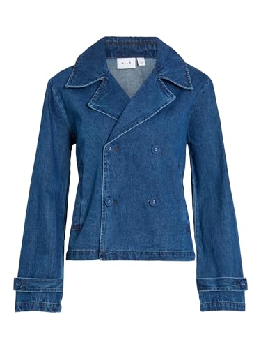 Trench-coat court en denim VILA veste mi-saison en jean pour femme