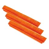 SPARTA 41891EC24 Omni Sweep Plastic Push Broom Head, Heavy Duty, Industrial Broom with Color Code System for Outdoor, Indoor, Garage, Concrete, Patio, Kitchen, Bathroom, 24 Inches, Orange (Pack of 3)