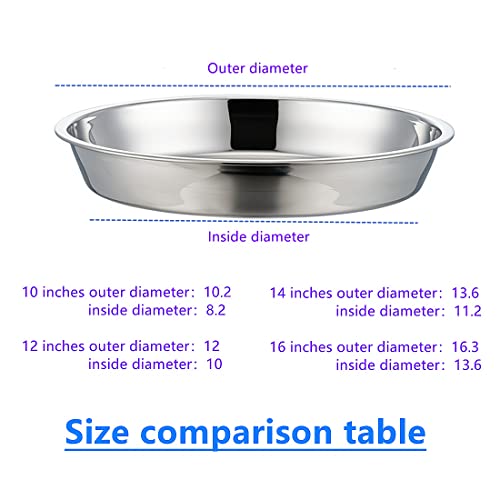 Mayant Deep Dish Pizza Pan,Stainless Steel Pizza Tray Pizza Pan For Oven10-12-14-16Inch (14X1.8Inch) #TOP5