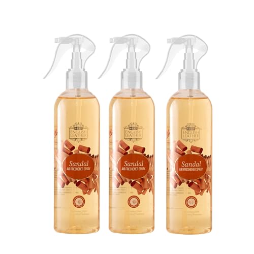 Image of Next Care English Leather Sandalwood Air Freshener Spray for Home, Car & Office - 200 ml (Pack of 3) | Long Lasting Room Freshener with | Gas-Free Deodorizer for Indoor Spaces | Family Value Pack
