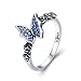Produktbild Bijoux Blu Damen-Ring Sterling-Silber 925 Schmetterling Blau Zirkonia Blau