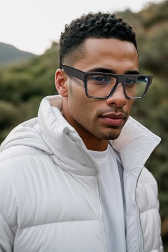 Visoone 052BLB Square Full Rim Blue Light Blocking Glasses Large Fashion Computer Multi Colors Eyeglass Frame Women Men Alba thumb #1