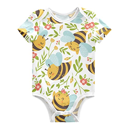 Image of vvfelixl Baby Girls' Bodysuits Llama Alpaca Cactus Short Sleeve Cotton Baby Clothes For Girls 0-24 Months Black