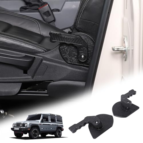Tumukiw Car Seat Back Recliner Adjustment Handle Front Left+Right Side Replacement Compatible with INEOS Grenadier 2020-2026, Car Seat Adjustment Handle Trim, Matte Black, ABS, 2PCS