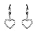SOFIA MILANI - Boucles d'Oreilles pour Femmes en Argent 925 - avec Pierre de Zircon - Boucles d'Oreilles Dangle avec Motif en Forme de Cœur - 20463