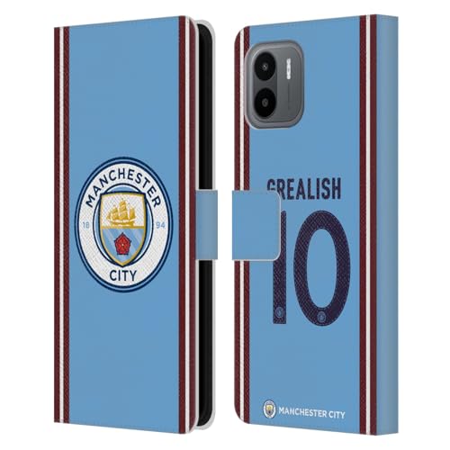 Head Case Designs Officially Licensed Manchester City Man City FC Jack Grealish 2022/23 Players Home Kit Leather Book Wallet Case Cover Compatible with Xiaomi Redmi A2