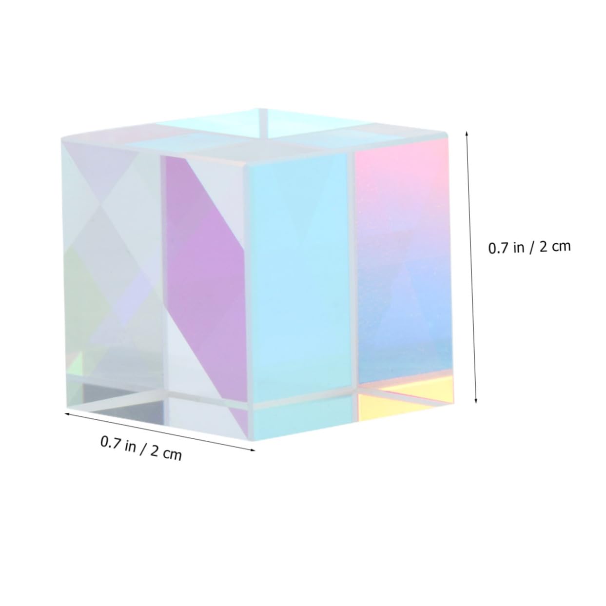 NAMOARLY 3sets Educational Optical Cube Prism RGB Dispersion X-Cube for Boys and Teaching Tool Glass Decor 3pcs*3