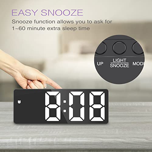 Alarm Clocks For Bedrooms, [Newest] Digital Led Clock, 6.5'' Desk Clock With Usb Charging, Adjustable Brightness, Snooze, Alarm Clocks For Kids Elderly Home Office #TOP3
