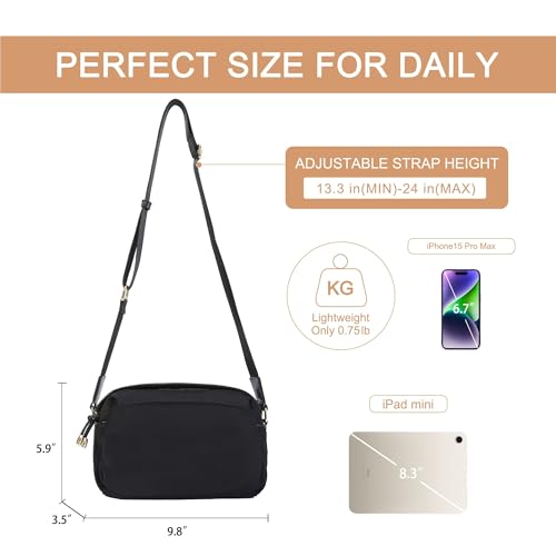 Women's Crossbody Handbags Classic Medium Crossbody Bag with Adjustable Strap and Zipper Pockets3