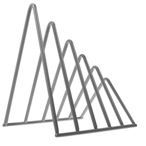 jojofuny Revistero Metálico Organizador de Escritorio Negro para Archivos y Periódicos Soporte Estable para Libros y Oficina