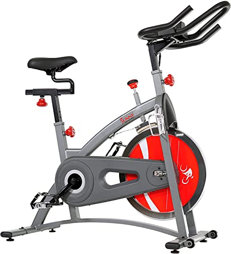 サニーヘルス&フィットネス フィットネスバイク 18kgクロームフライホイール LCDモニター付き 耐荷重120kg SF-B1423 47 L x 20 W x 44 H