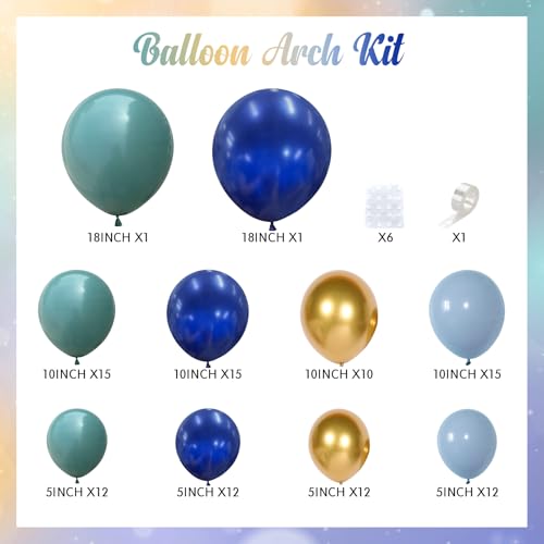 Froova Green and Navy Blue Balloon Arch Kit for Luxury Bear Baby Shower by Froova - Used condition - Image 5